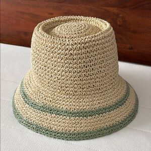Madewell Natural Lantern Stripe Straw Hat